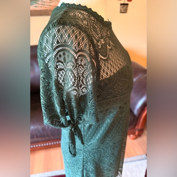 Speechless Forrest Green Women’s Mini Dress Short Sleeves Lined Size Medium - Picture 4 of 16